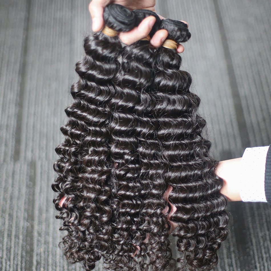 Human Hair Bundles Deep Wave Extensions