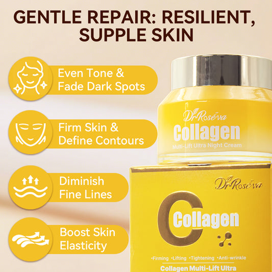 DR.ROSEVA Private Label Firming Repair Moisturizing Anti-Aging Anti-Wrinkle Collagen Night Cream For Face