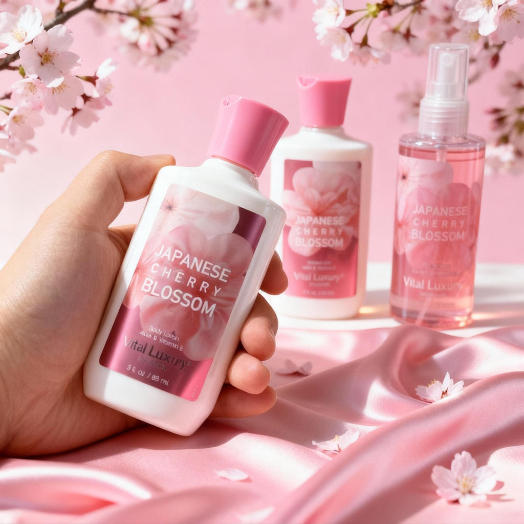 Vital luxury 3-piece Set Japanese Cherry Blossom Spa Set