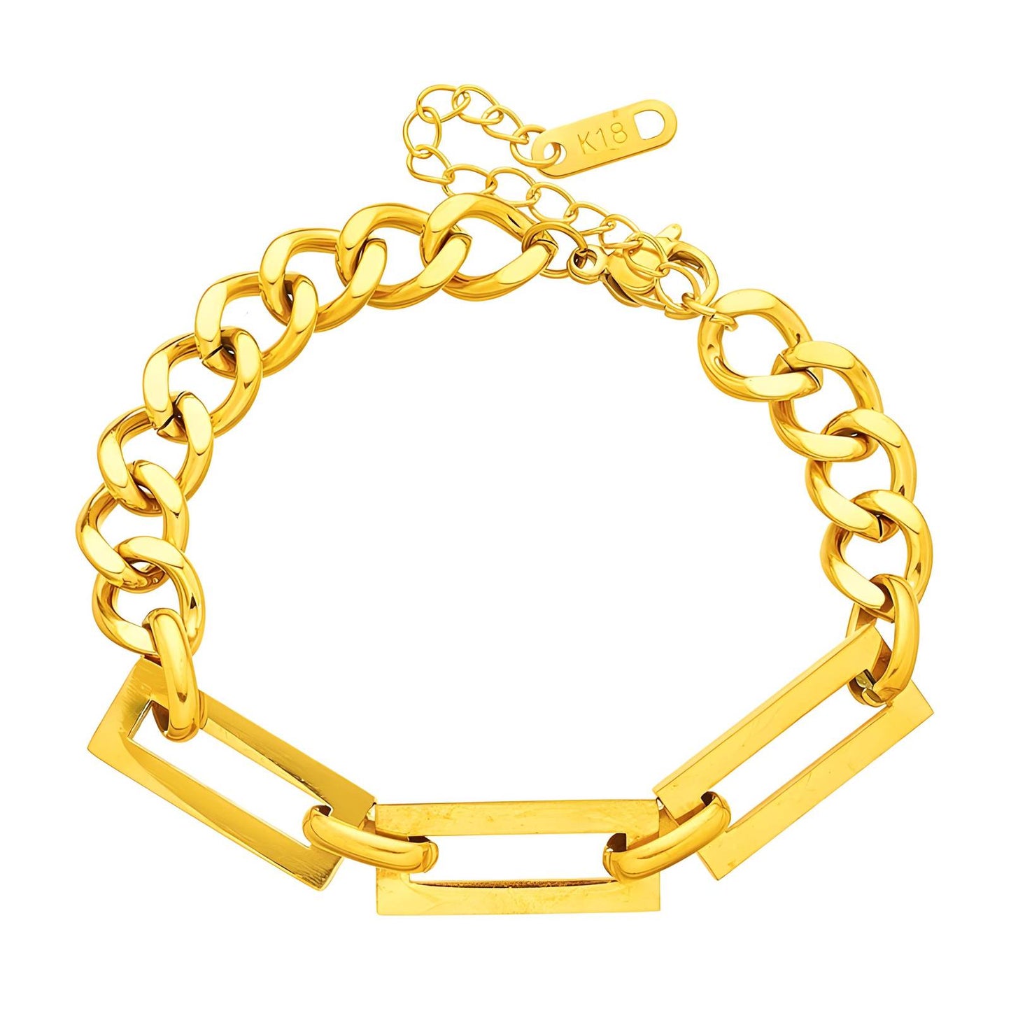 18K Gold Plated PaperClip link bracelet