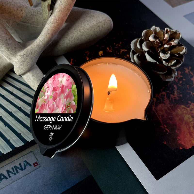 Geranium Spa Essential Oil Aromatherapy Massage Candle