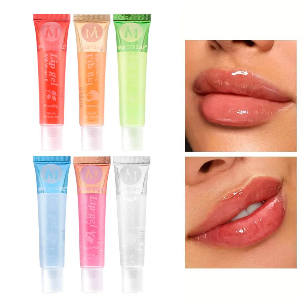 Man Of Noble 6Pcs Fruity Flavor Watery Glossy Lip Gloss Set