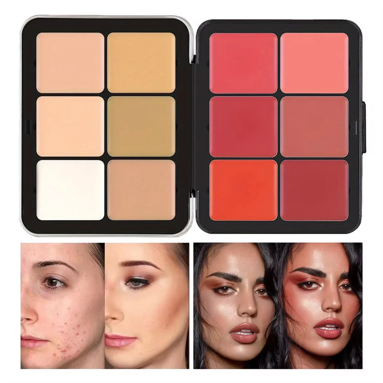 Carla Secret 12-Colour Iron Box Concealer Blush Cream