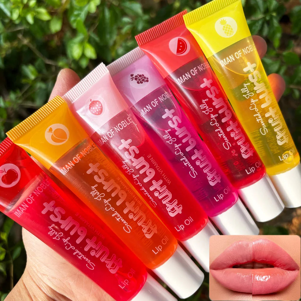 Man Of Noble 6Pcs Fruity Flavor Watery Glossy Lip Gloss Set