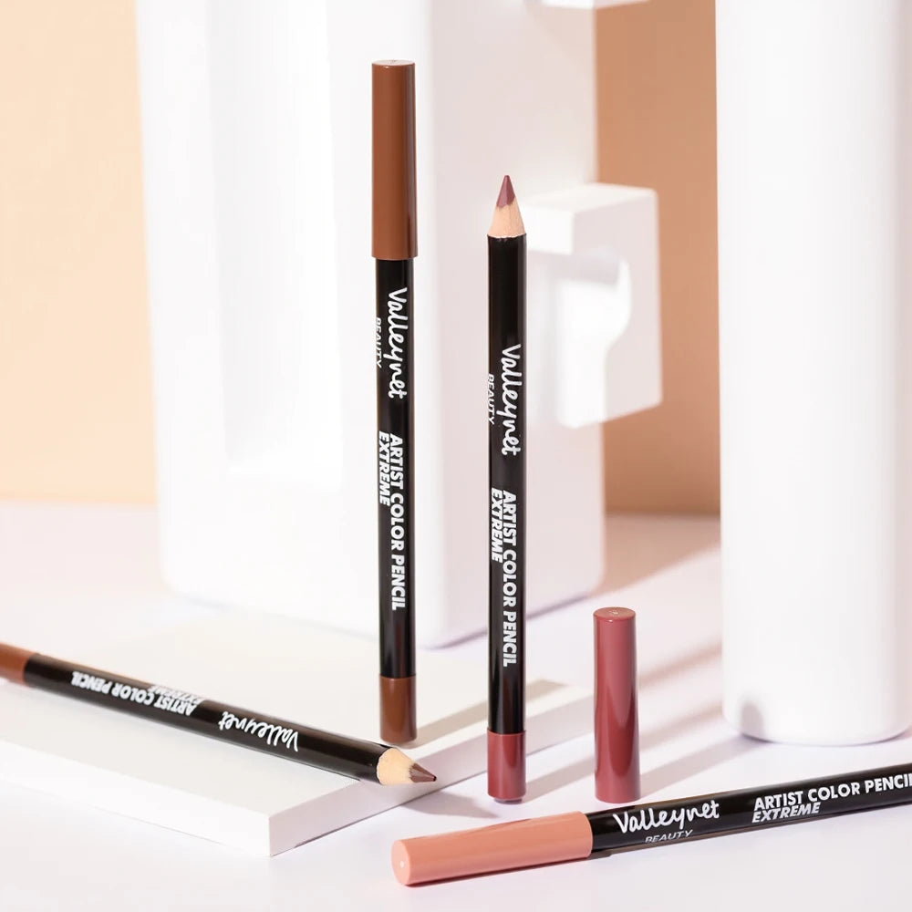 Valleynet Beauty 4pcs Lip Liner Set And Eyeliner Set Nude Brown Collection