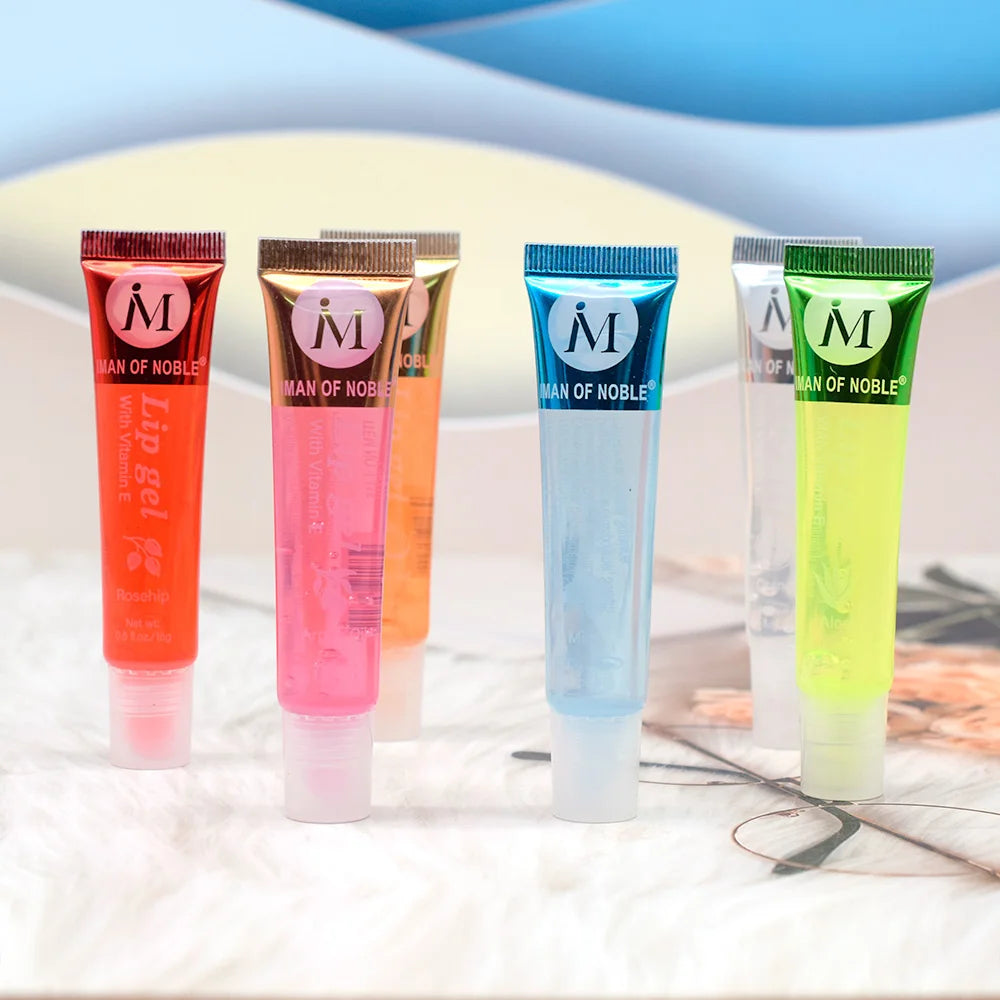Man Of Noble 6Pcs Fruity Flavor Watery Glossy Lip Gloss Set