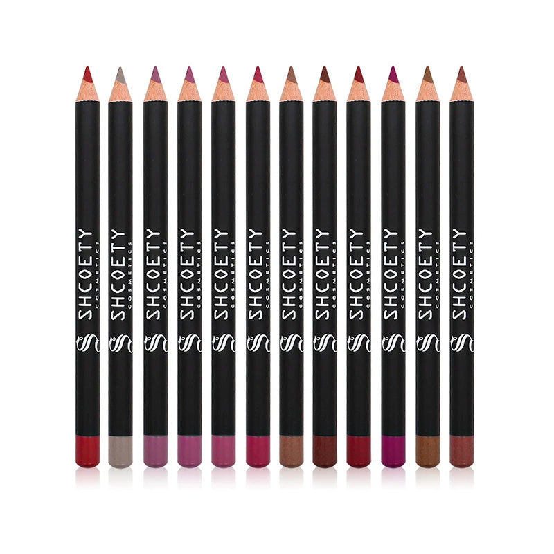 Shcoety 12pcs Matte Lipstick Lip Liner Set