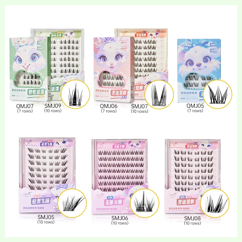 Yelix DIY Clusters Eyelashes Glue-Free