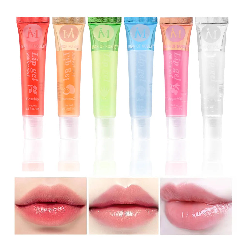 Man Of Noble 6Pcs Fruity Flavor Watery Glossy Lip Gloss Set