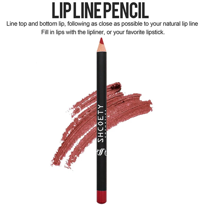 Shcoety 12pcs Matte Lipstick Lip Liner Set