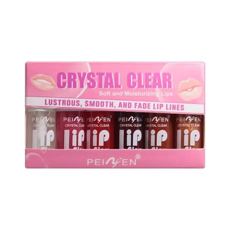 Peinyen 6 Pieces Glass Mirror Lip Gloss Set