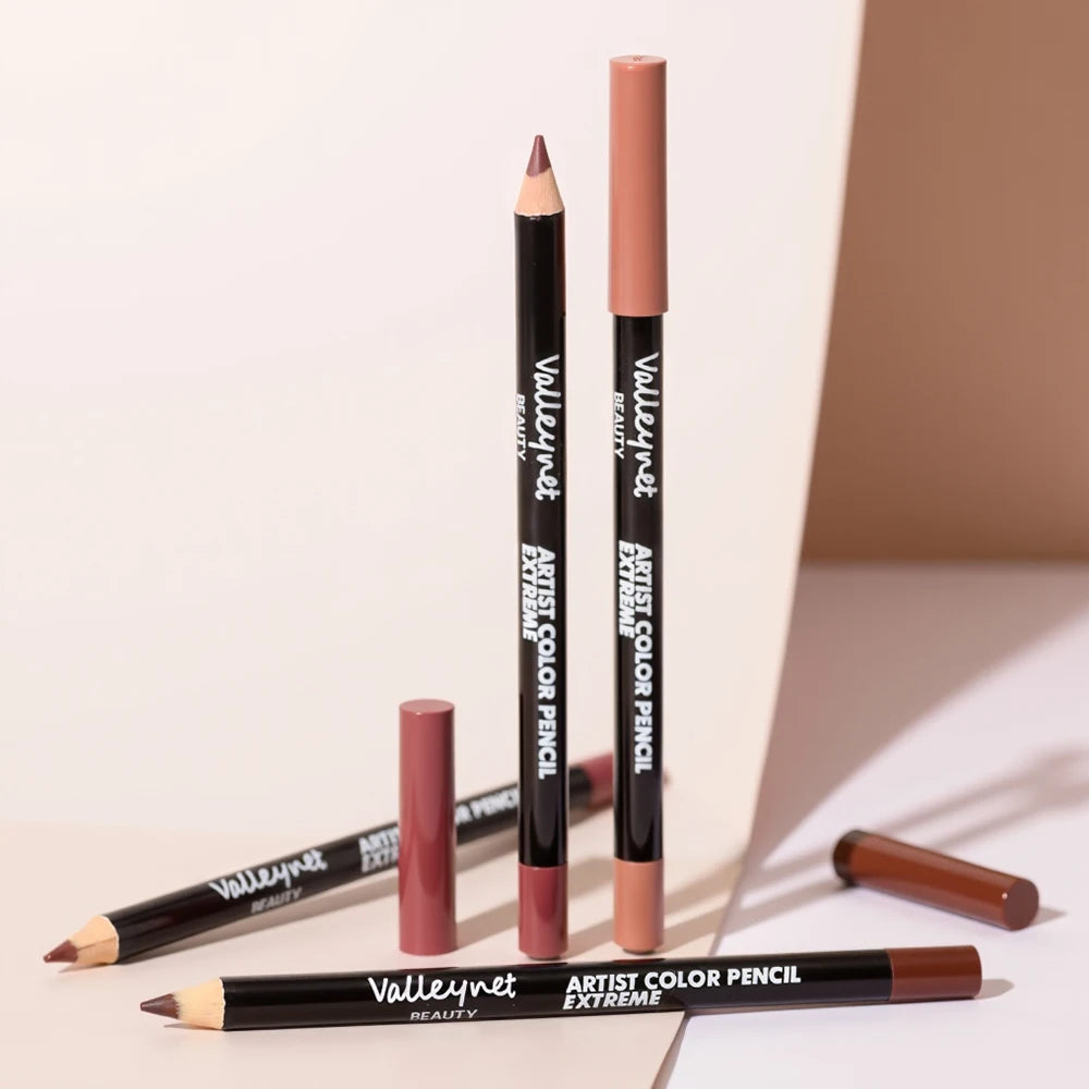 Valleynet Beauty 4pcs Lip Liner Set And Eyeliner Set Nude Brown Collection