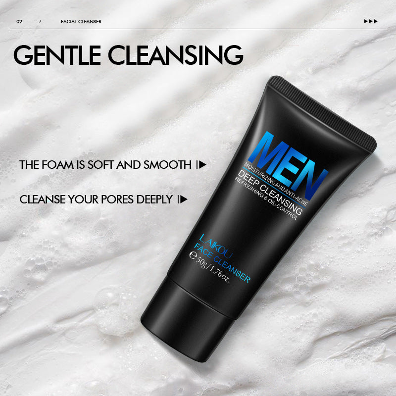 Laikou Skincare Facial Cleansing Men's Scrub Cleanser