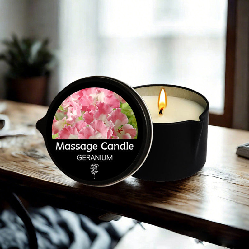 Geranium Spa Essential Oil Aromatherapy Massage Candle