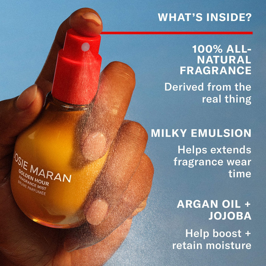 GlimmerPop fine fragrance mist bath and body works in a yellow bottle with spray nozzle for all-natural fragrance