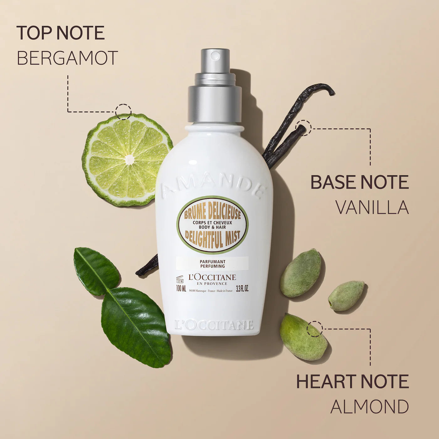 Amande Almond Hair & Body Fragrance Mist